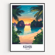 Krabi Modern Travel Poster