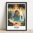 Krabi Retro Travel Illustration