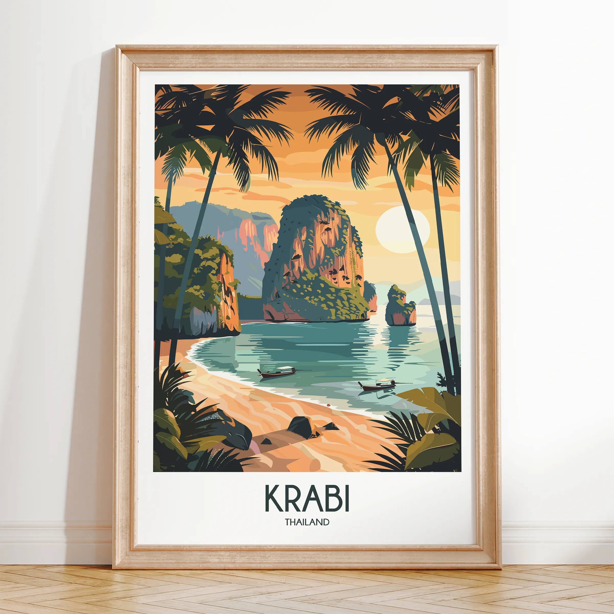Krabi Vintage Style Print