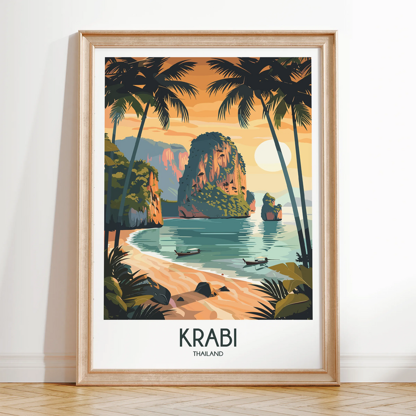 Krabi Vintage Style Print