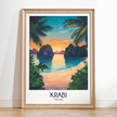 Krabi Vintage Style Print