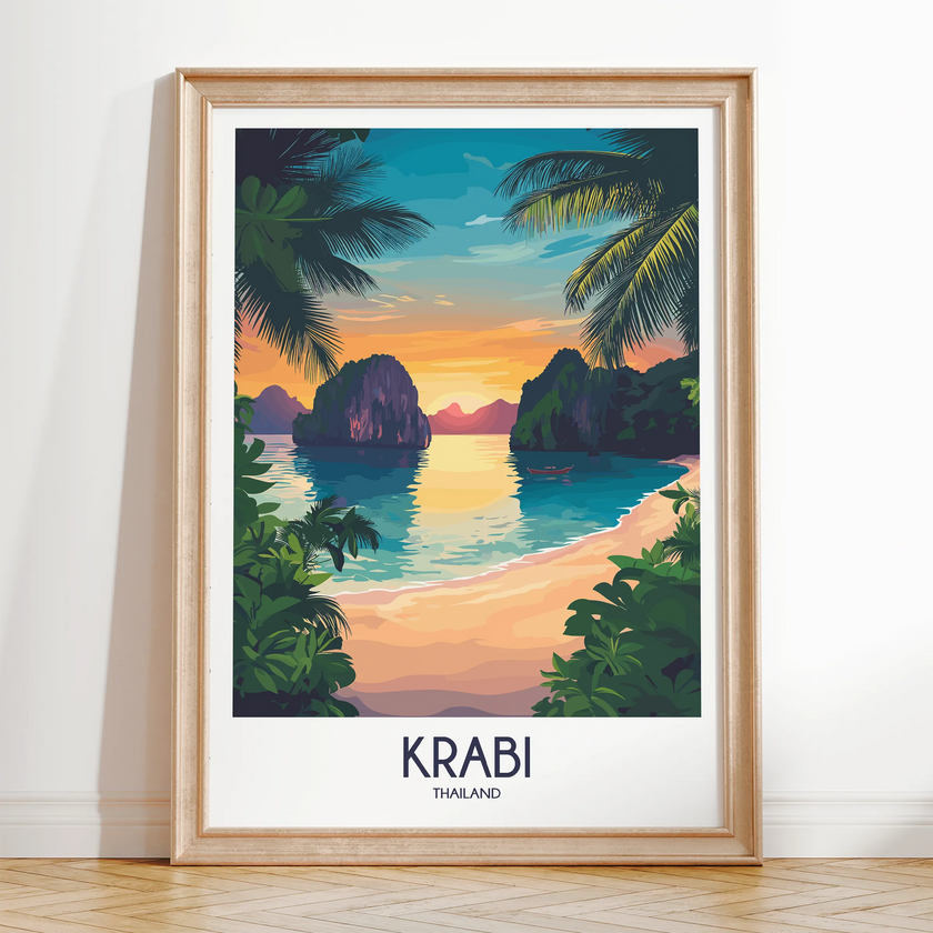 Krabi Vintage Style Print