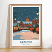 Krakow Modern Travel Poster