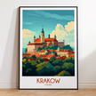 Krakow Retro Travel Illustration