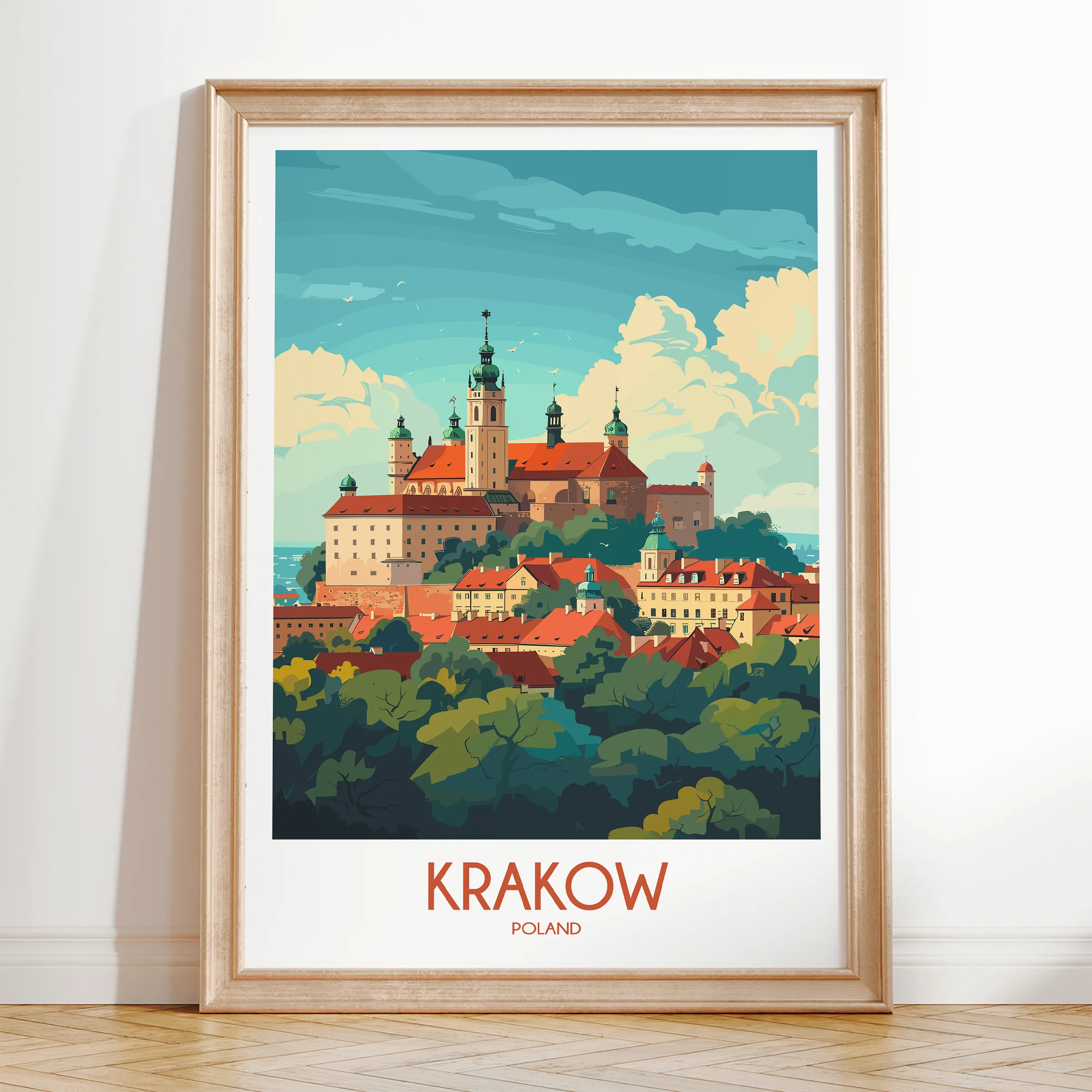 Krakow Vintage Style Print