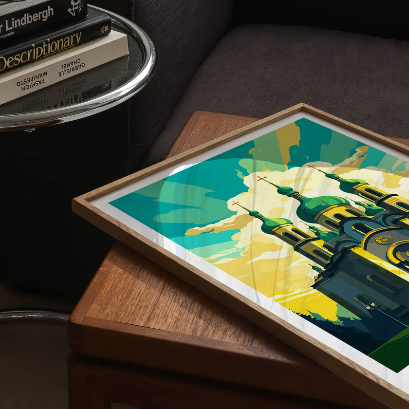 Kyiv Retro Travel Illustration