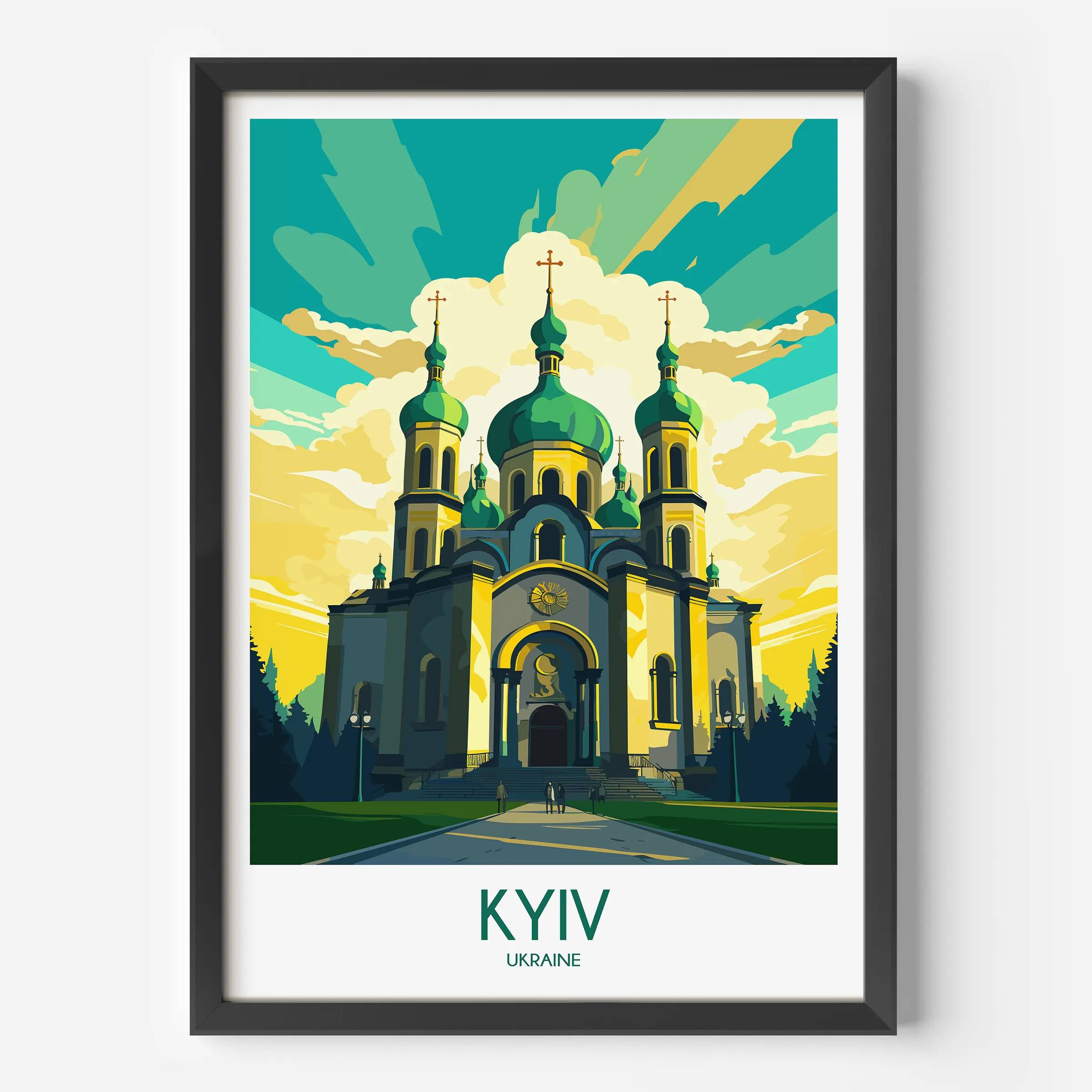 Kyiv Retro Travel Illustration