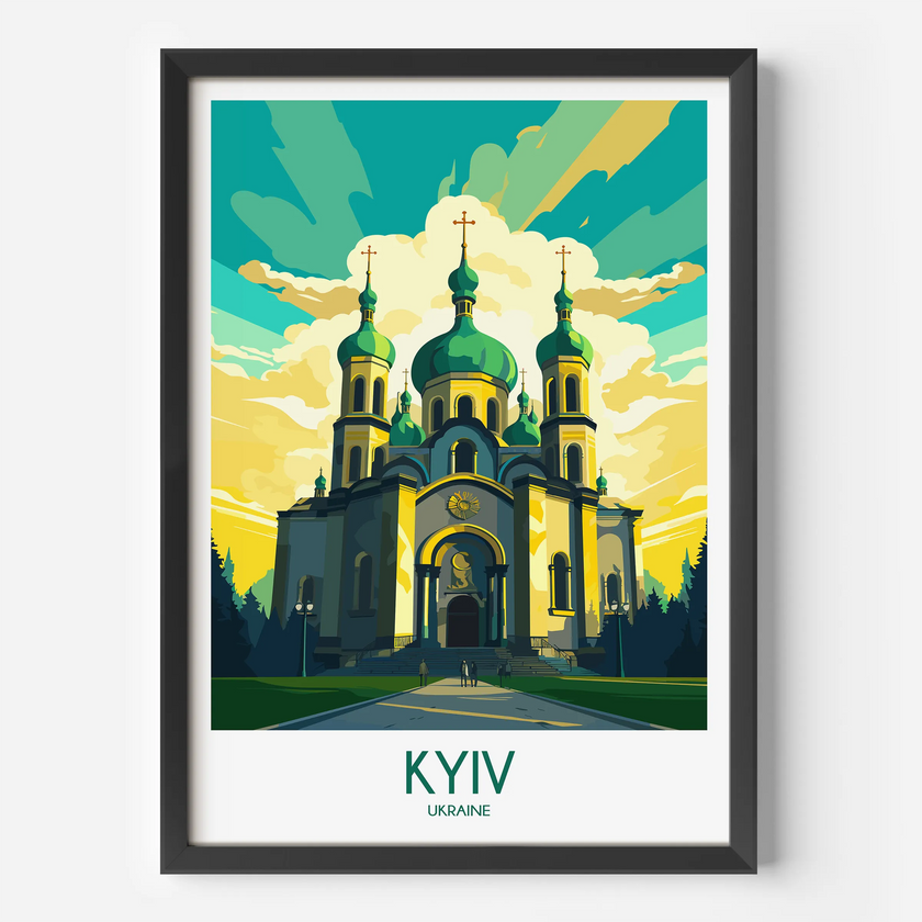 Kyiv Retro Travel Illustration