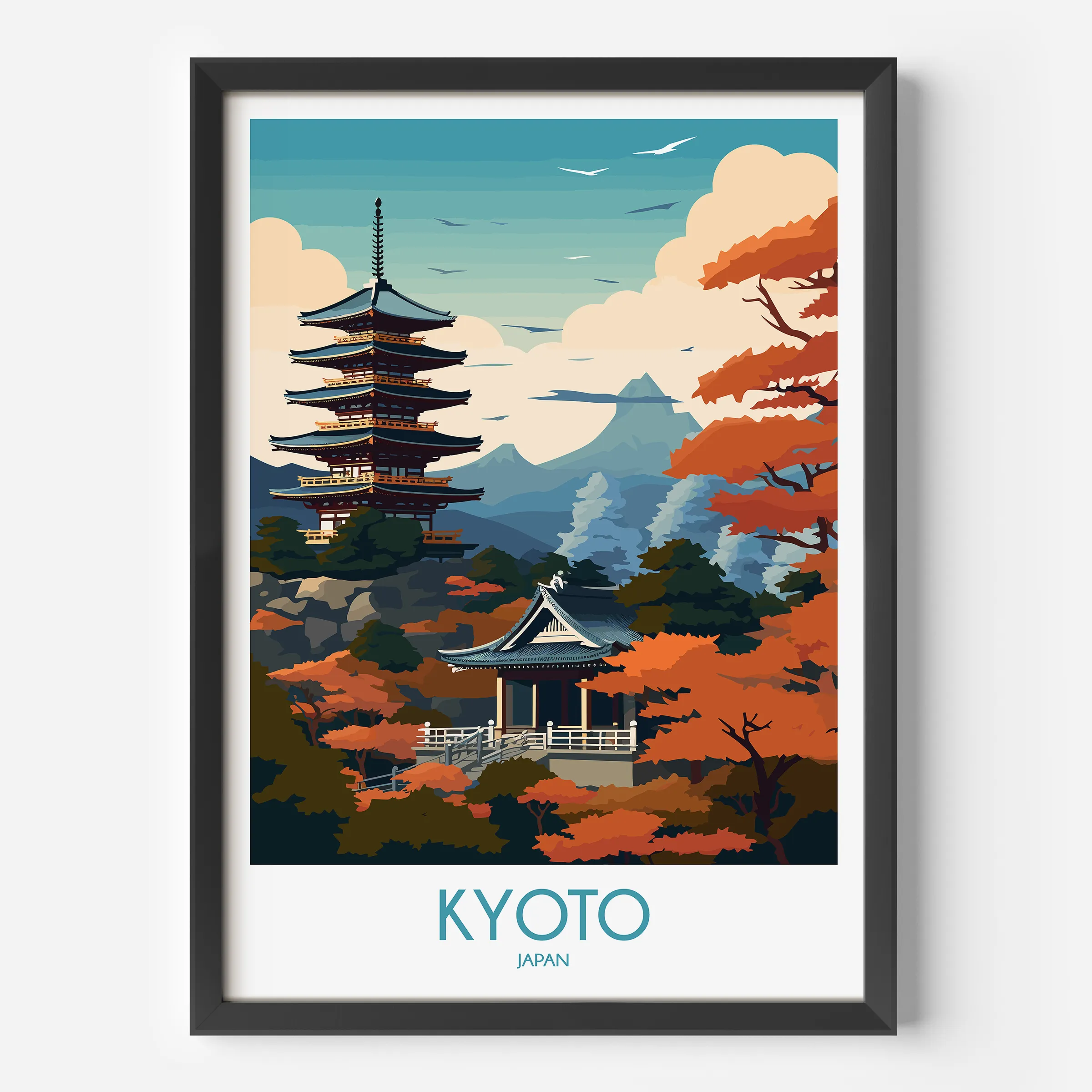 Kyoto Modern Travel Poster