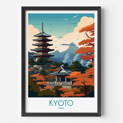 Kyoto Modern Travel Poster