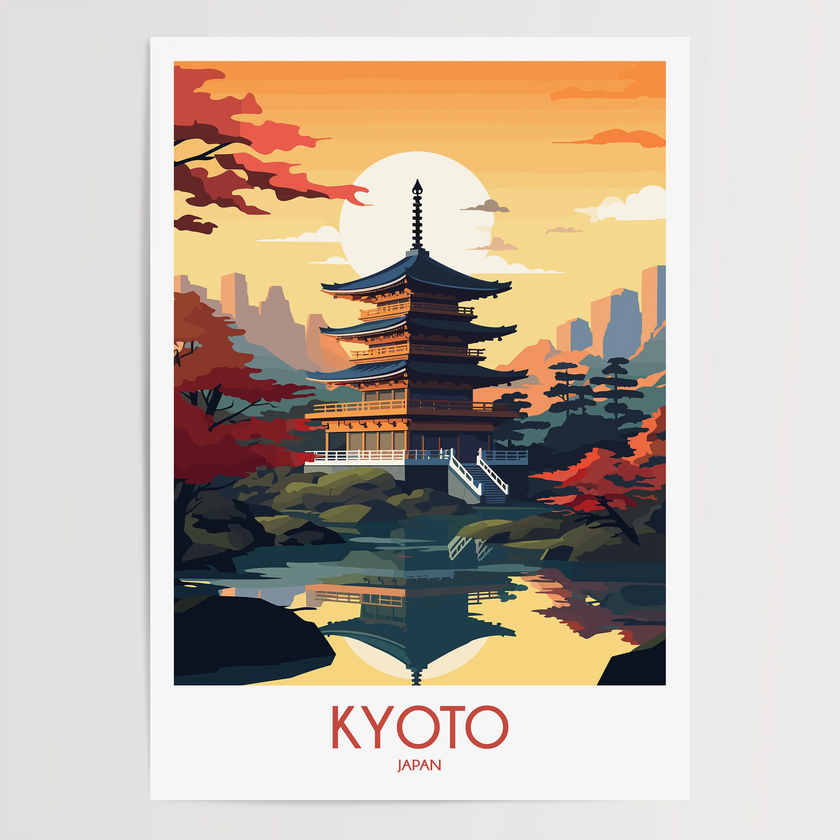 Kyoto Vintage Style Print
