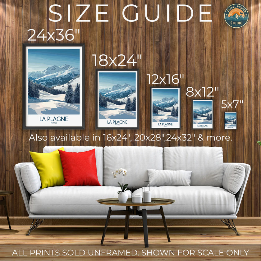 La Plagne Modern Travel Poster
