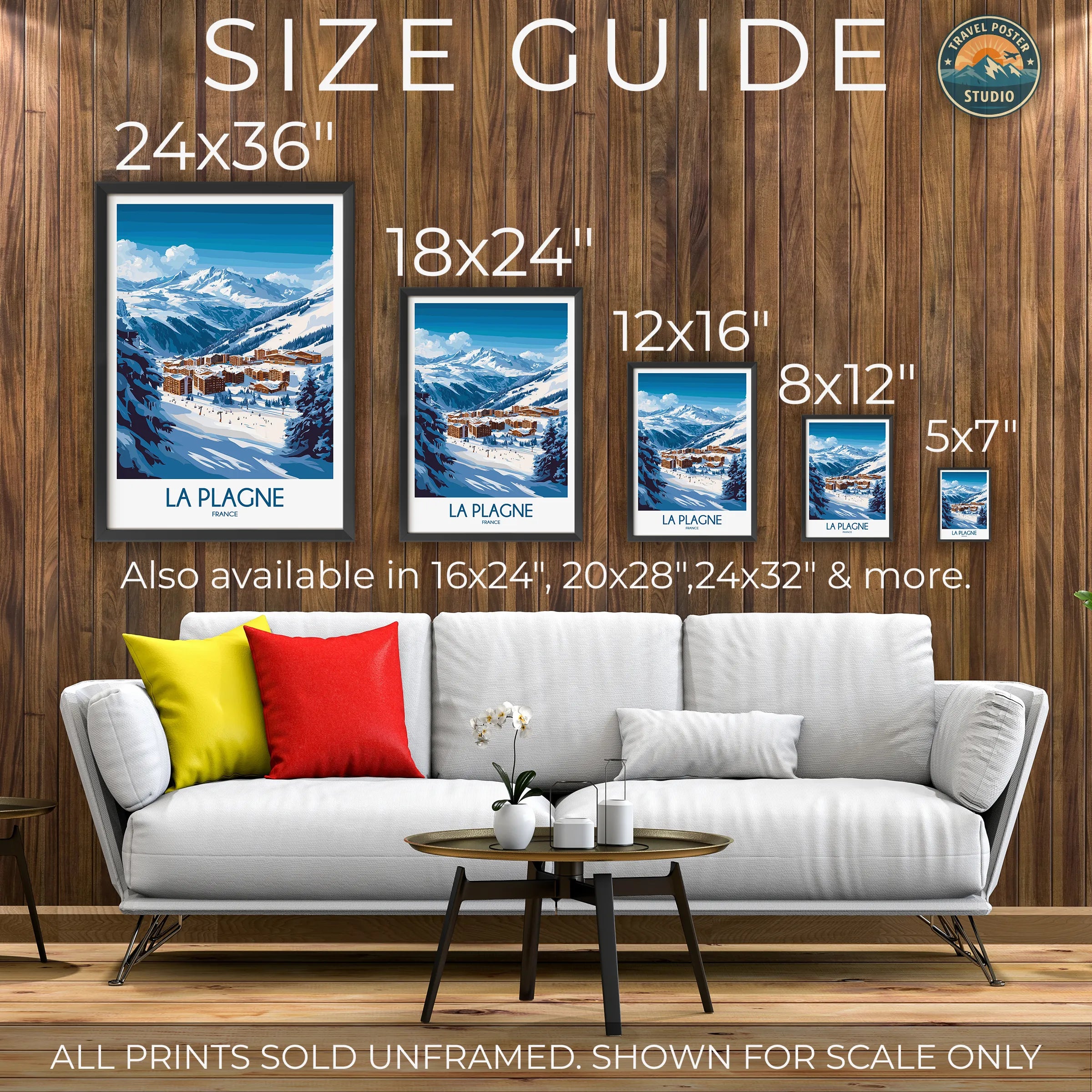 La Plagne Modern Travel Poster