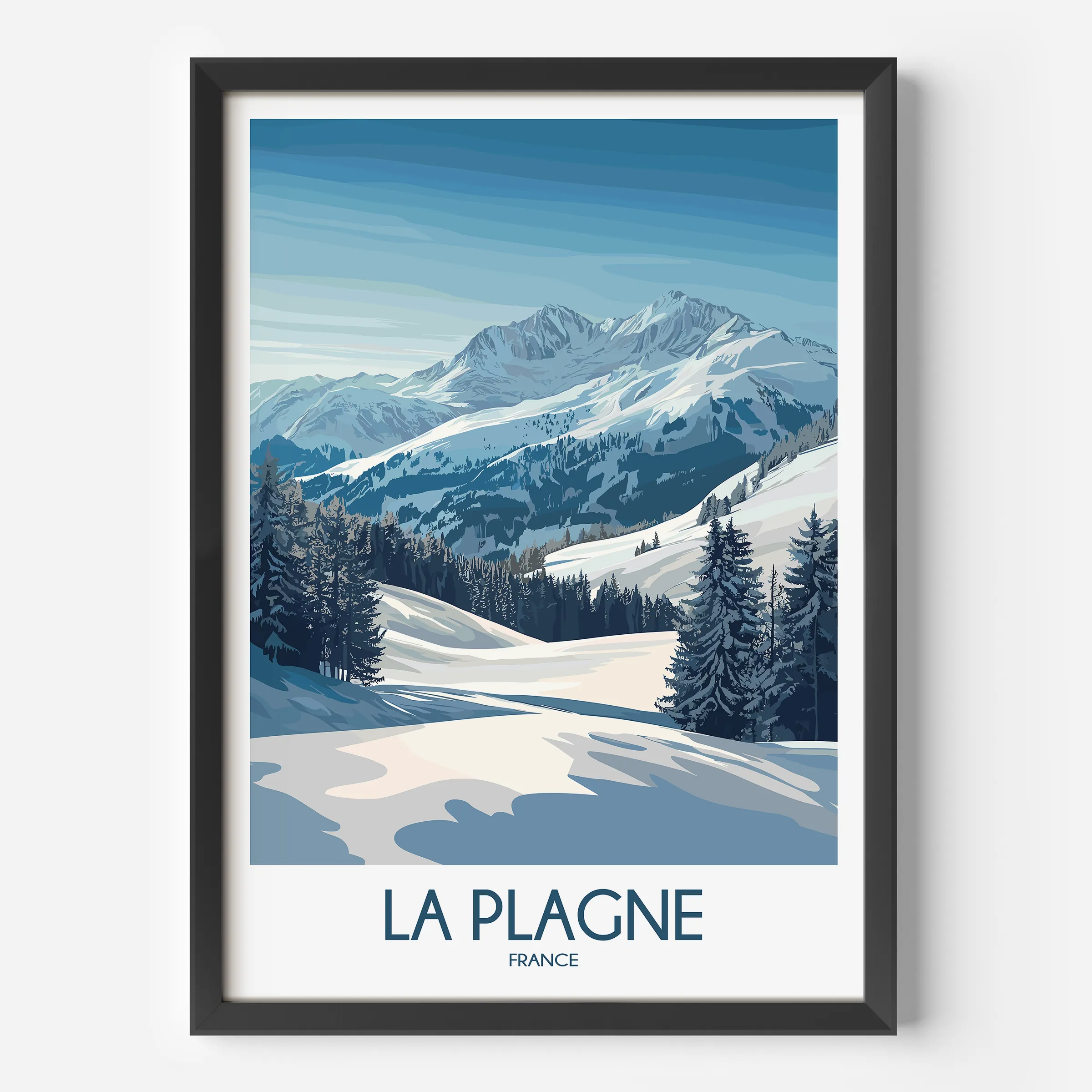 La Plagne Modern Travel Poster