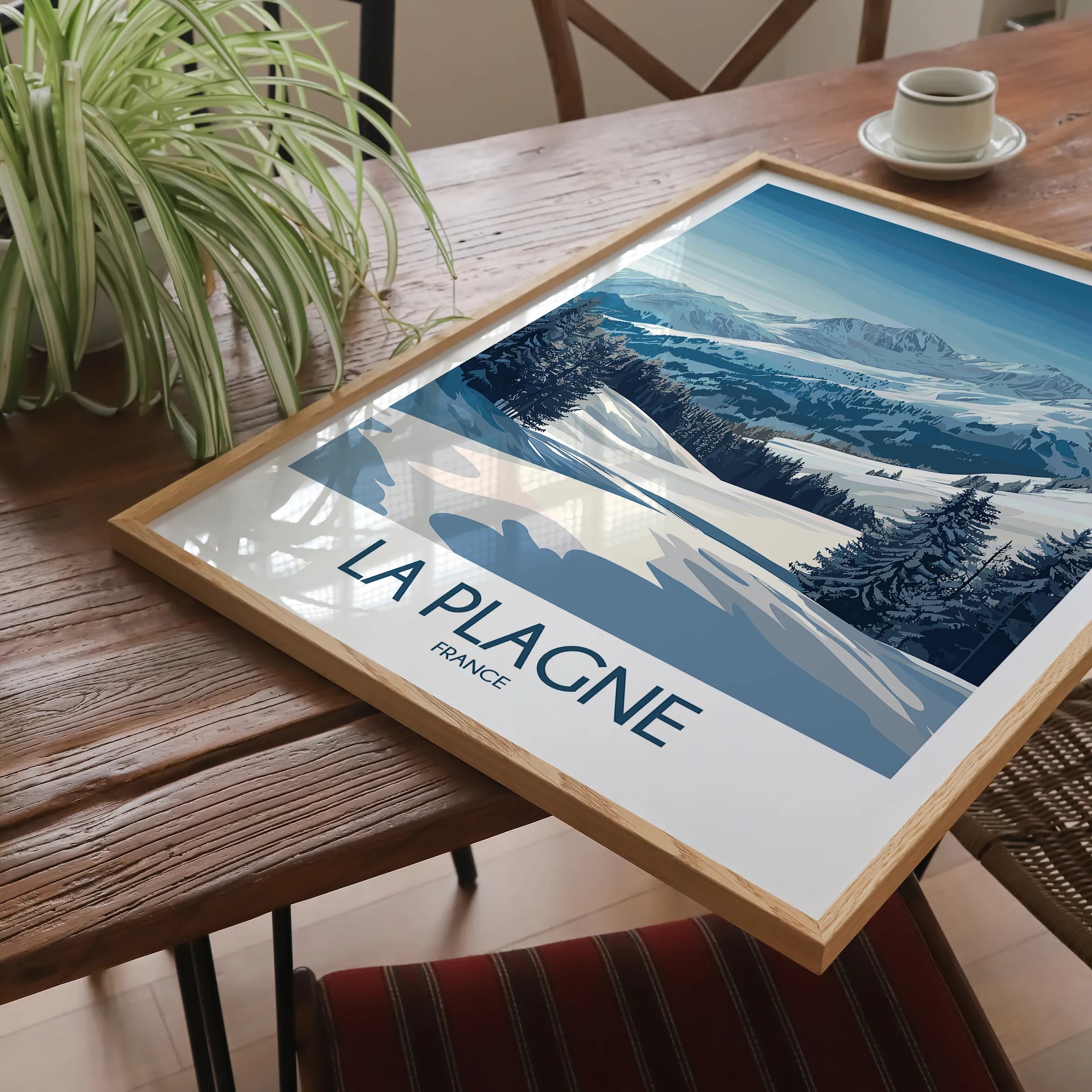 La Plagne Souvenir Poster Print