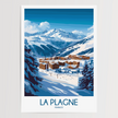 La Plagne Souvenir Poster Print