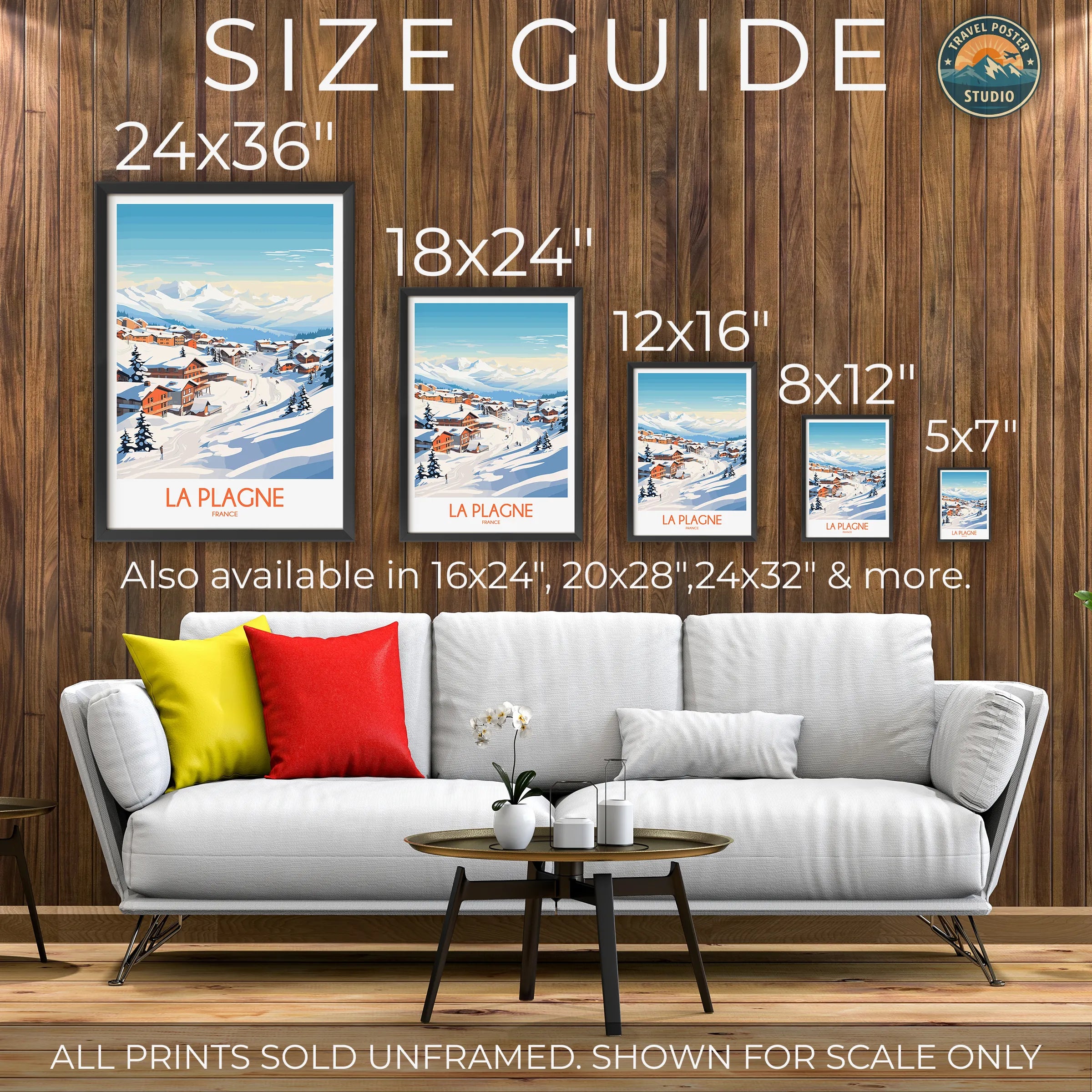 La Plagne Souvenir Poster Print