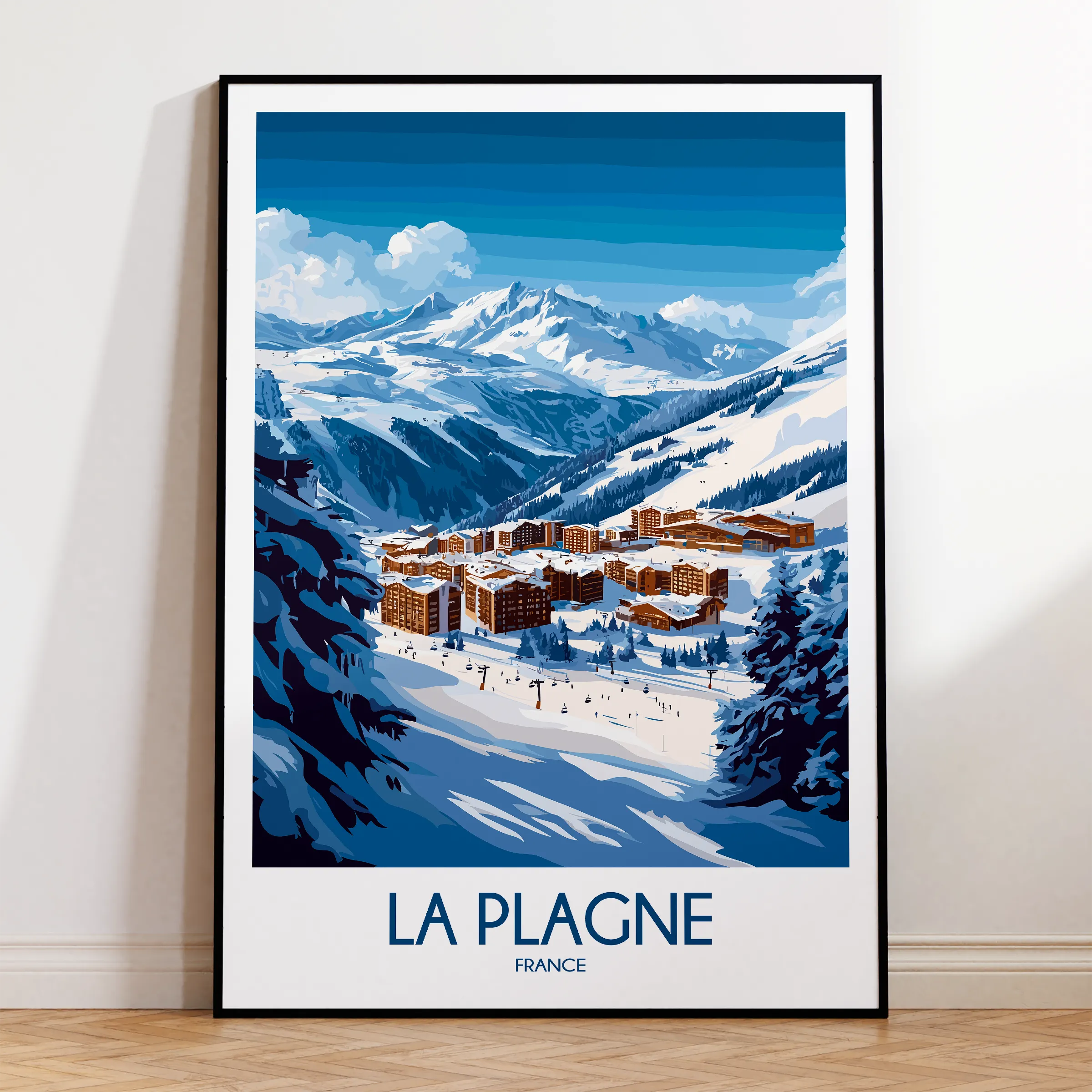 La Plagne Vintage Style Print