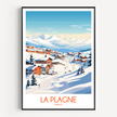 La Plagne Vintage Style Print