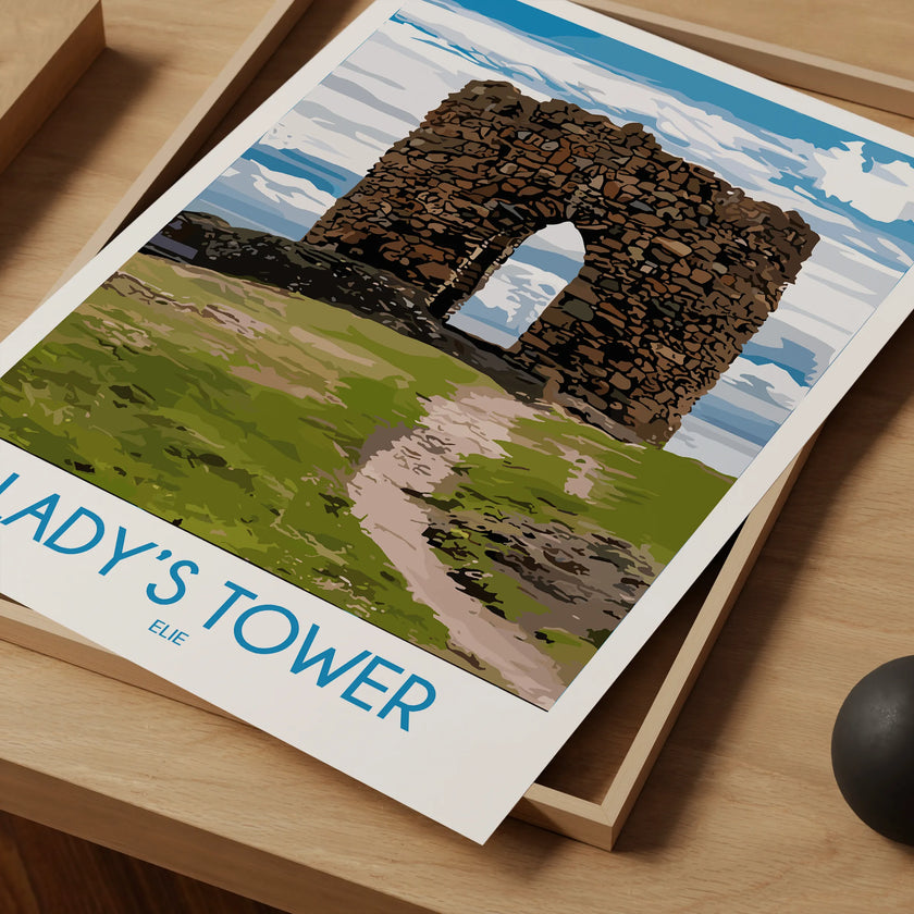 Lady'S Tower Modern Travel Poster