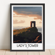 Lady'S Tower Modern Travel Poster