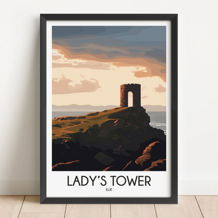 Lady'S Tower Modern Travel Poster