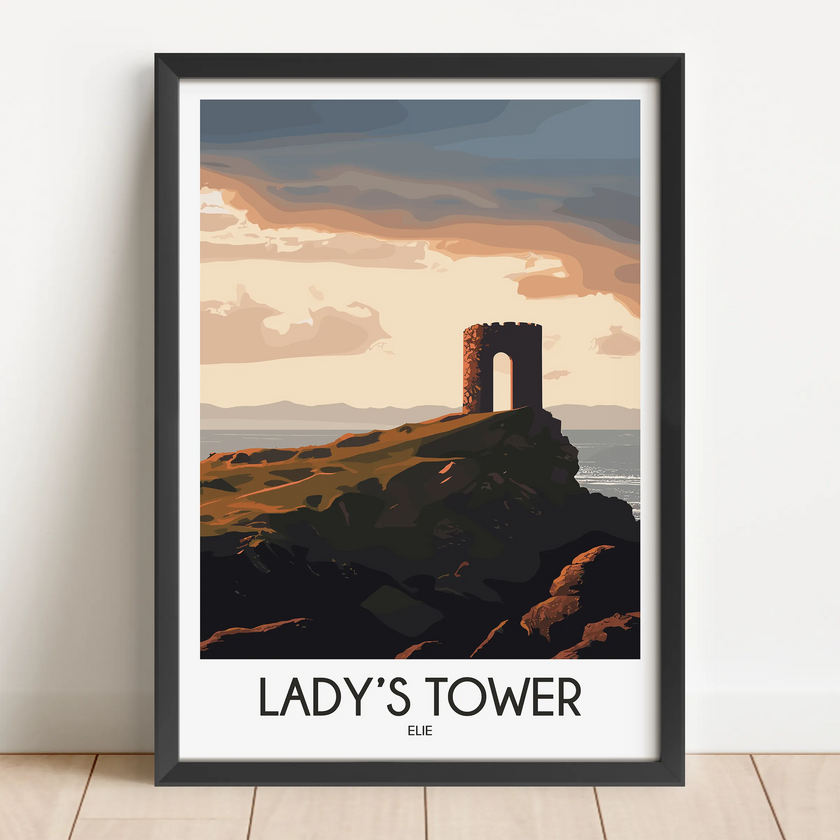 Lady'S Tower Modern Travel Poster