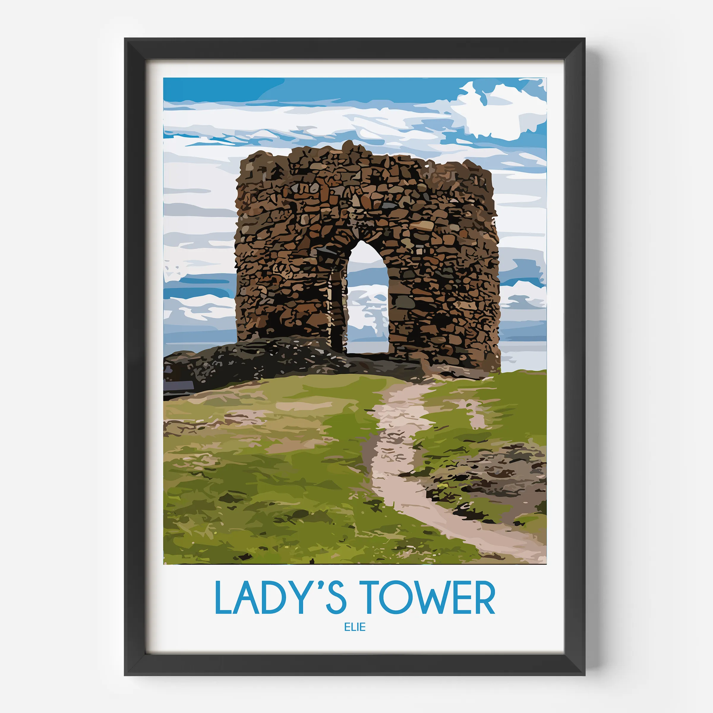 Lady'S Tower Vintage Style Print