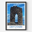 Ladys Tower Modern Travel Poster