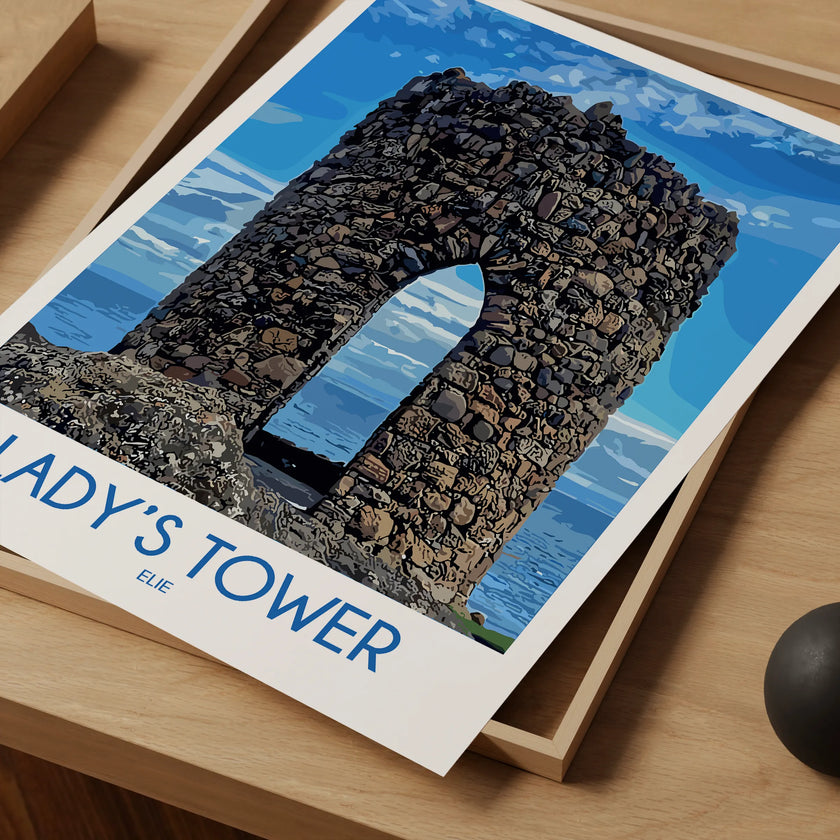 Ladys Tower Vintage Style Print