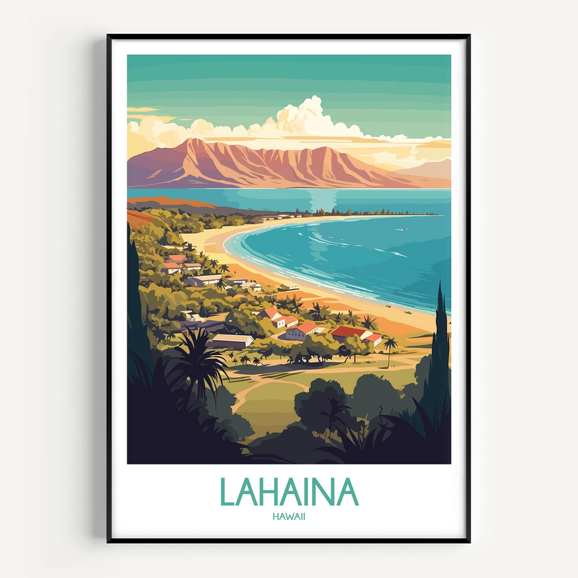 Lahaina Vintage Style Print