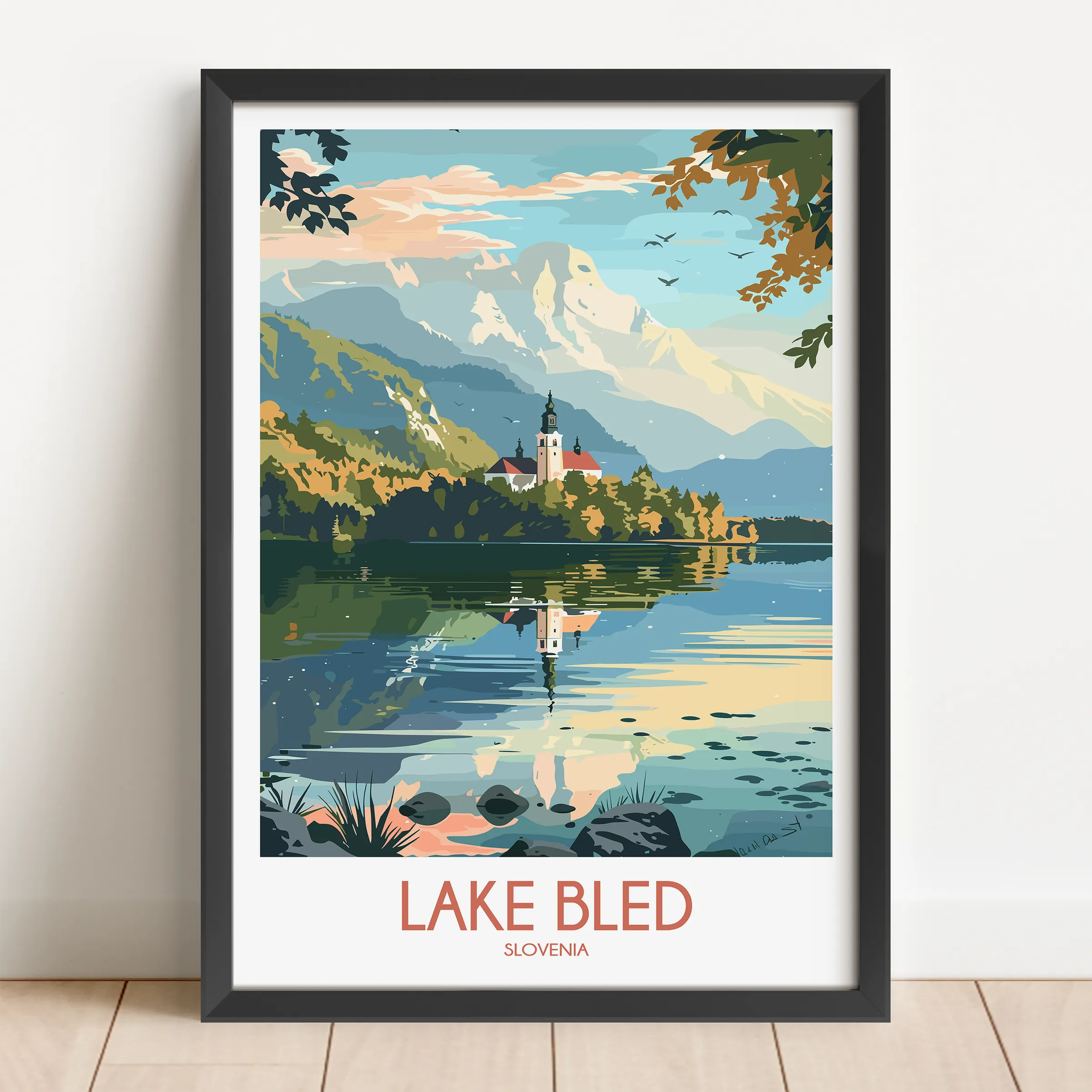 Lake Bled Destination Art Gift