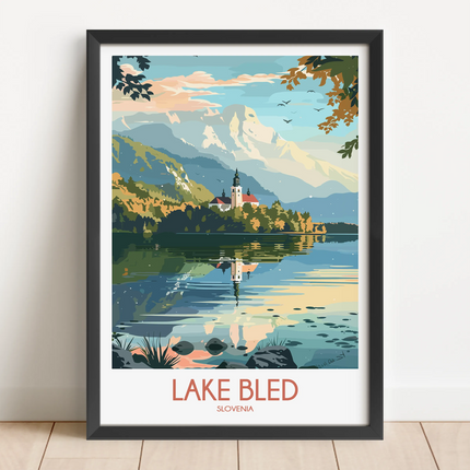 Lake Bled Destination Art Gift