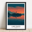 Lake Bled Modern Travel Poster