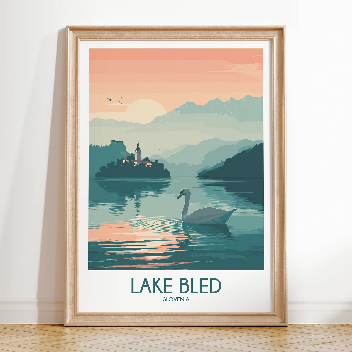 Lake Bled Souvenir Poster Print