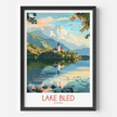 Lake Bled Souvenir Poster Print