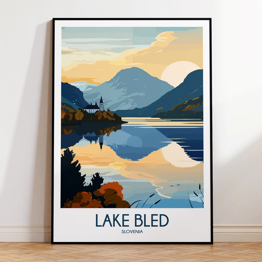 Lake Bled Souvenir Poster Print