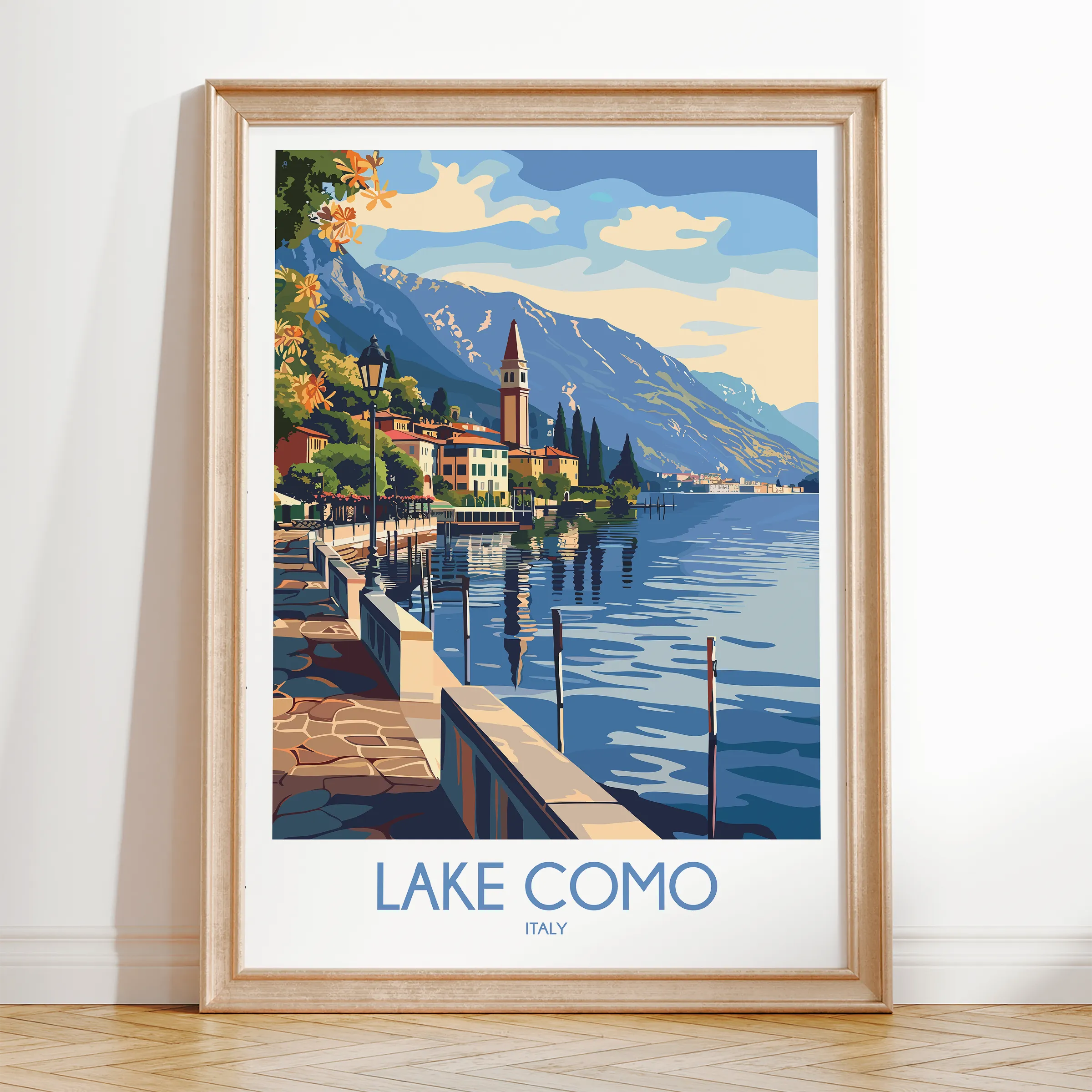 Lake Como Destination Art Gift