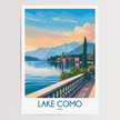 Lake Como Scenic Landscape Art