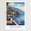 Lake Como Scenic Landscape Art