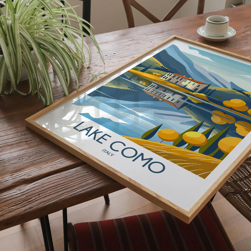 Lake Como Souvenir Poster Print