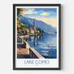 Lake Como Souvenir Poster Print
