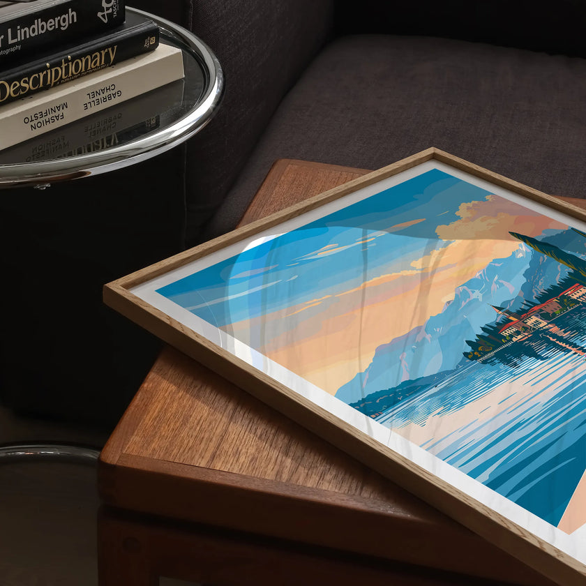 Lake Como Vintage Style Print