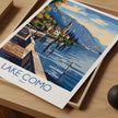 Lake Como Vintage Style Print
