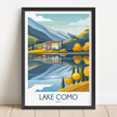 Lake Como Vintage Style Print