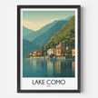 Lake Como Vintage Style Print