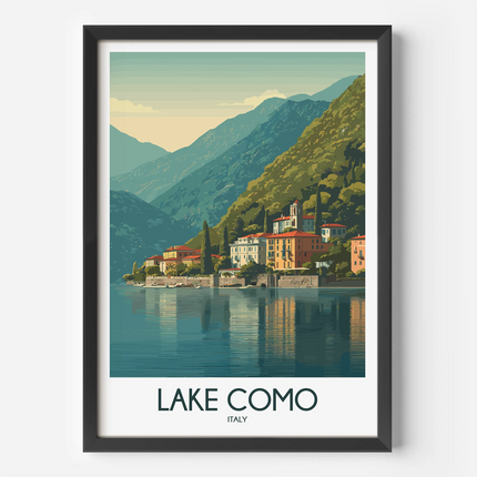 Lake Como Vintage Style Print
