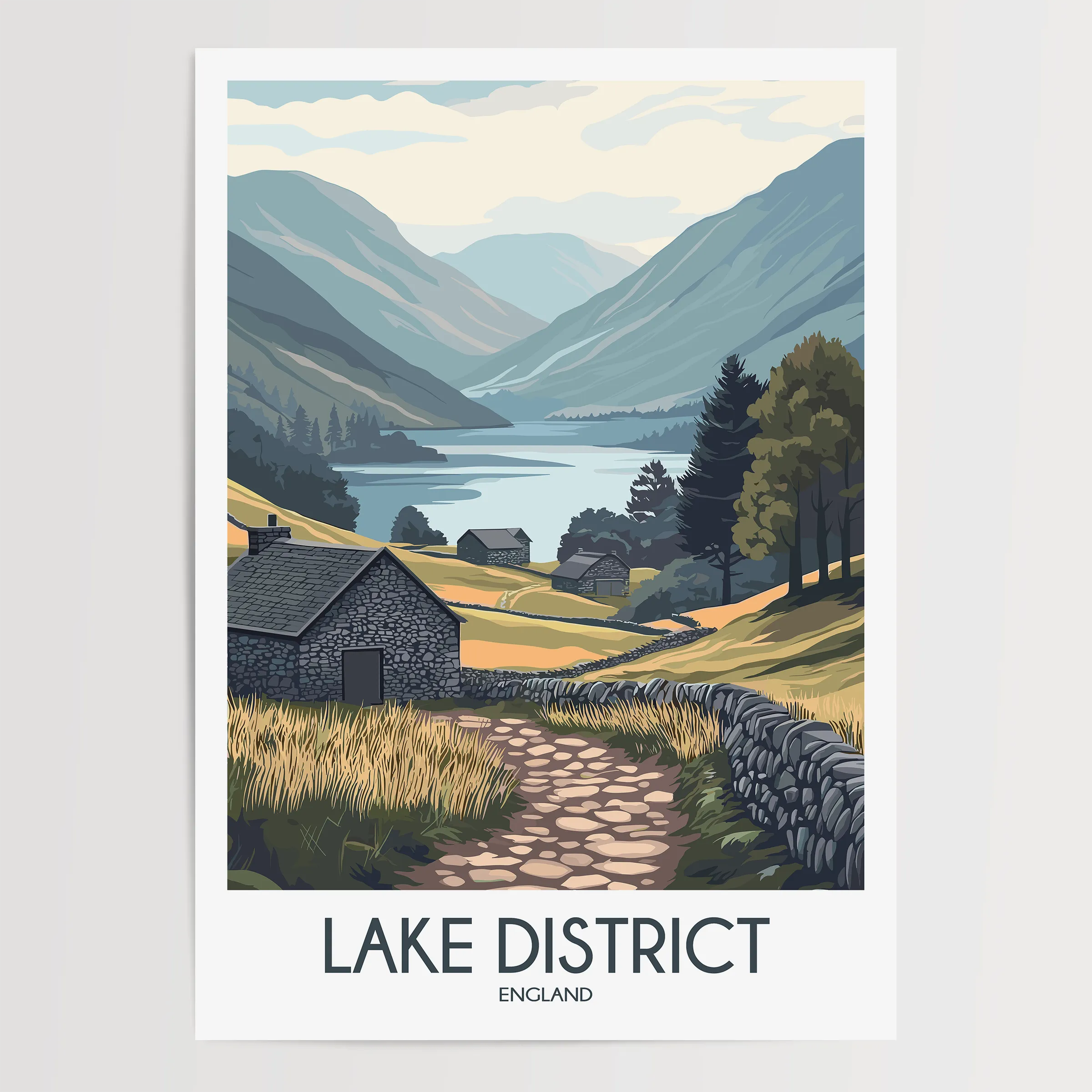 Lake District Destination Art Gift