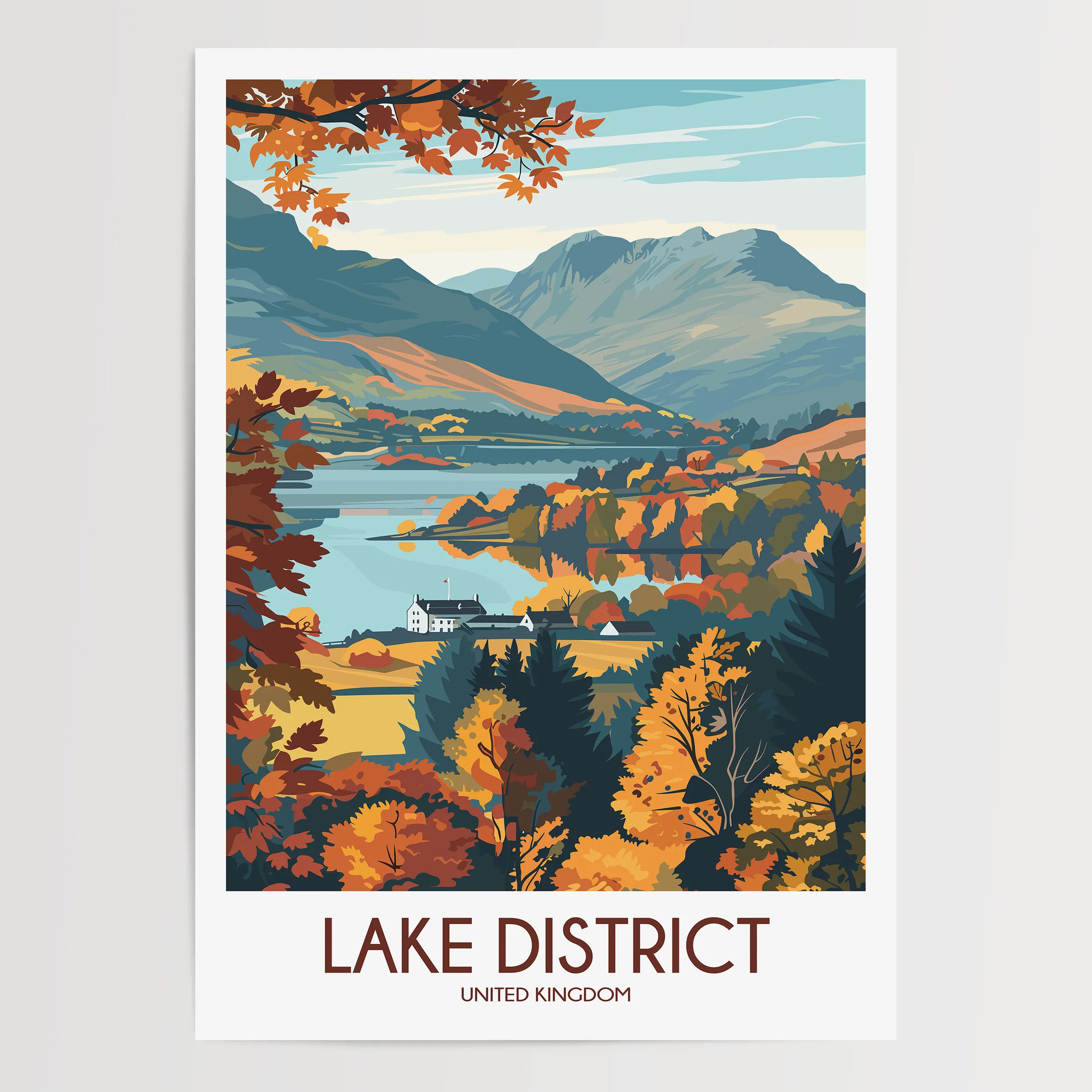 Lake District Destination Art Gift