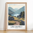 Lake District Modern Travel Poster